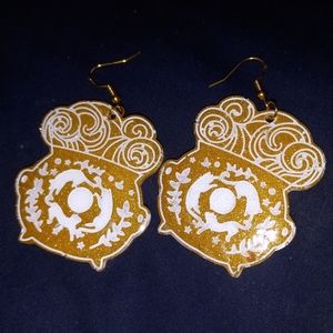 Mystical moonlight cat earrings